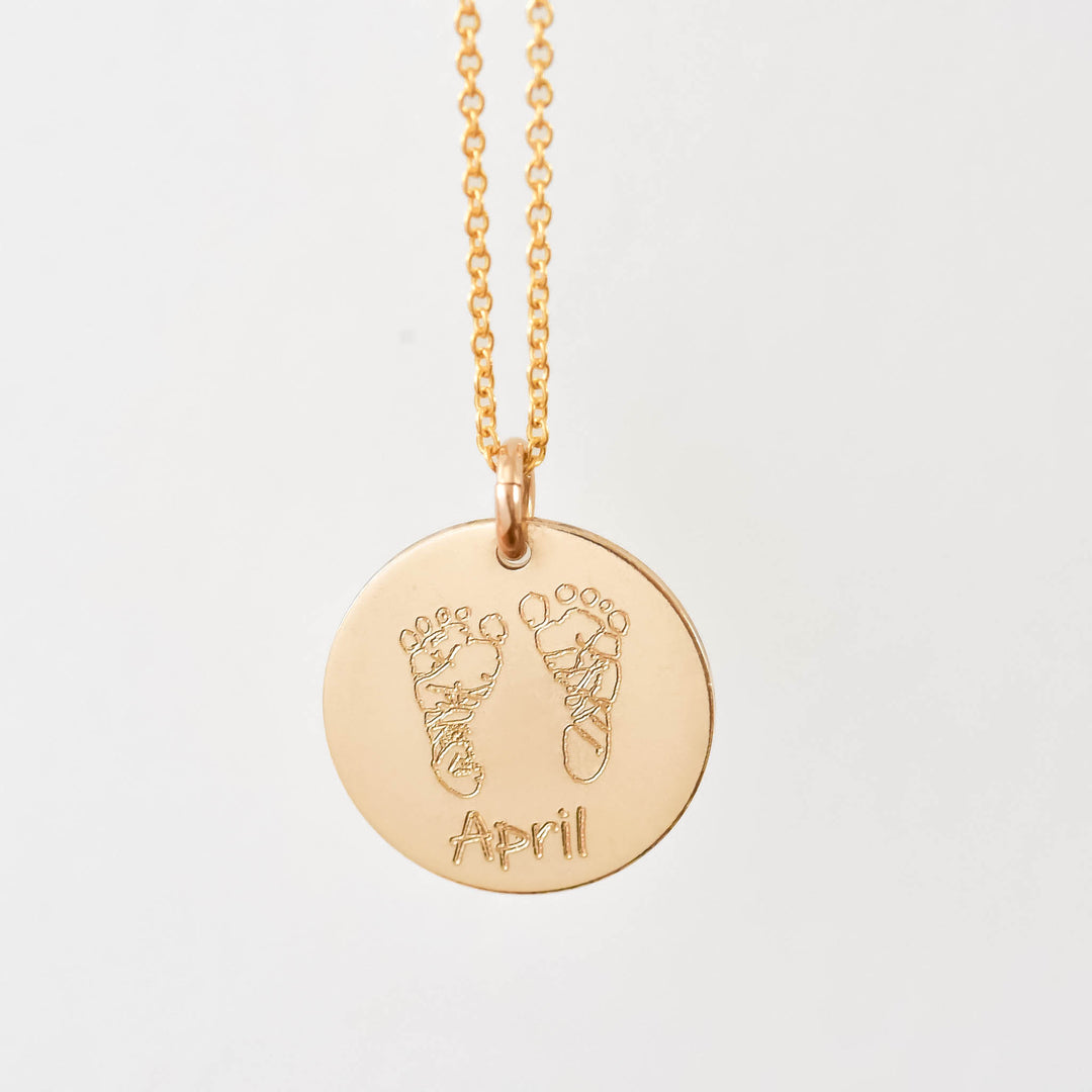 Custom Handprint or Footprint Necklace