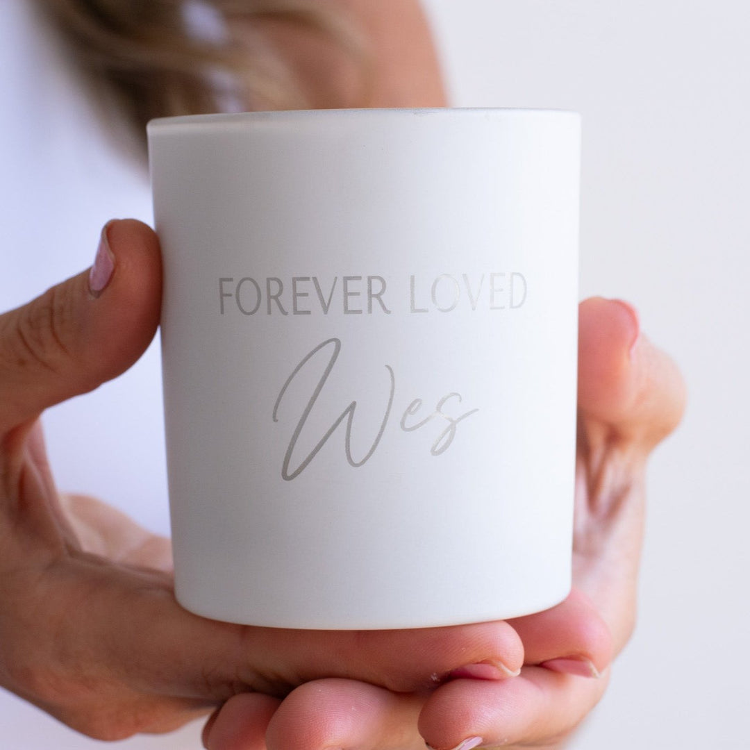 Forever Loved Custom Engraved Candle