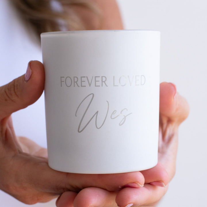 Forever Loved Custom Engraved Candle