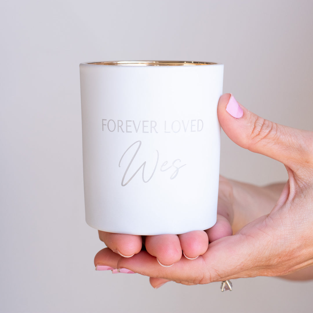Forever Loved Custom Engraved Candle