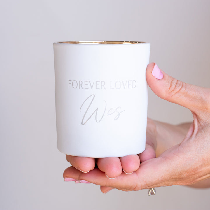 Forever Loved Custom Engraved Candle