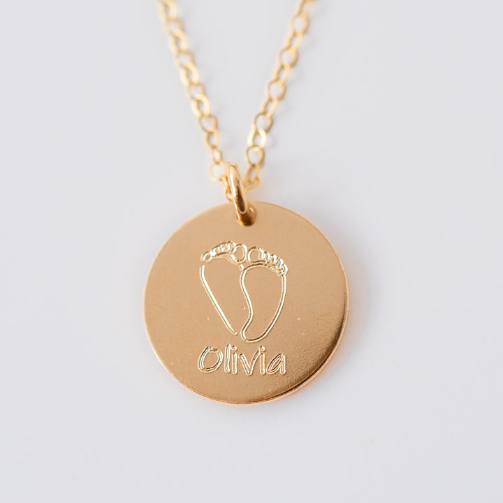 Baby Footprints Necklace
