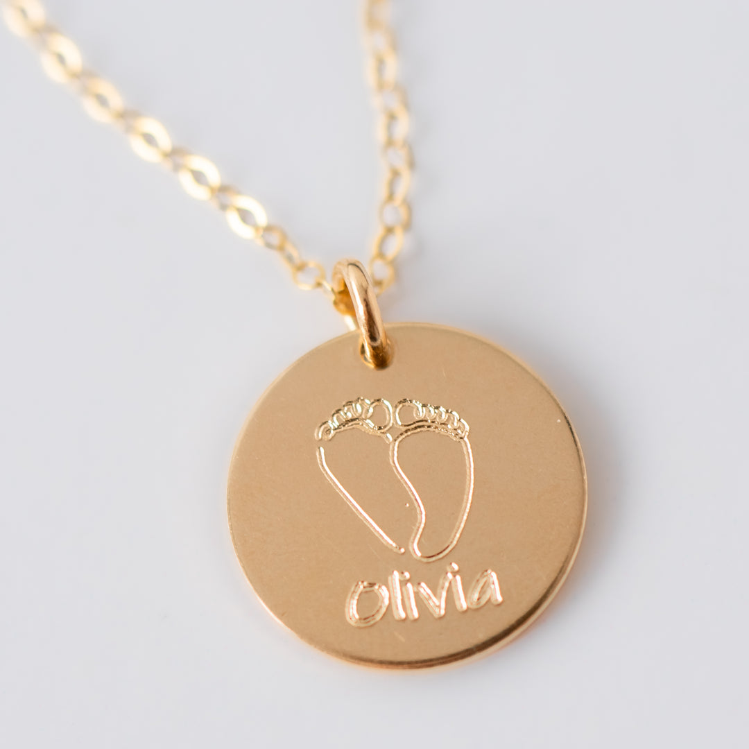 Baby Footprints Necklace