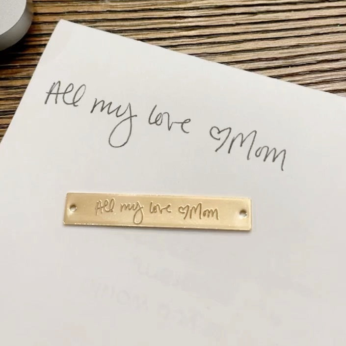 Custom Engraved Handwriting Necklace