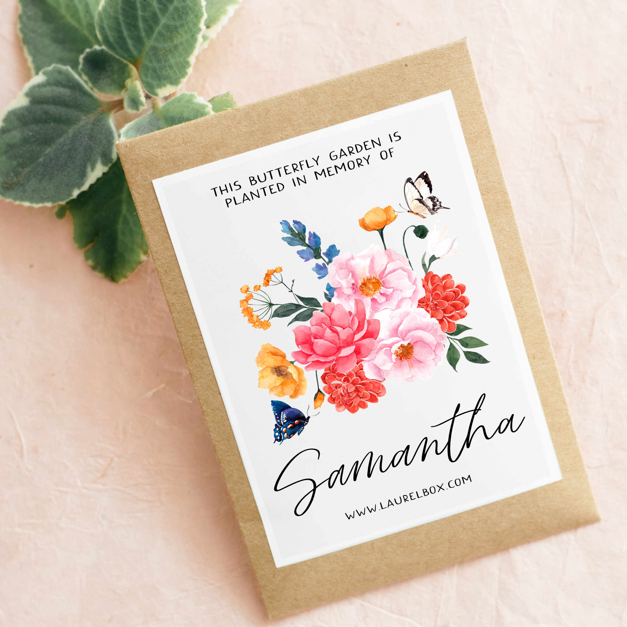 butterfly garden seed kit Personalized Butterfly Garden Seed Packet