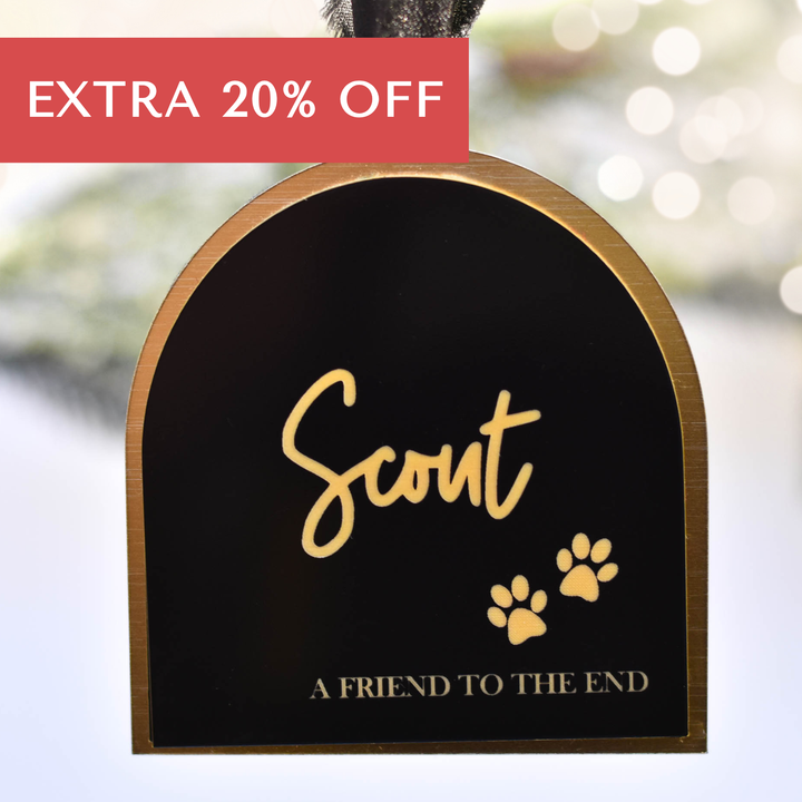 Friend to the End Pet Memorial Ornament