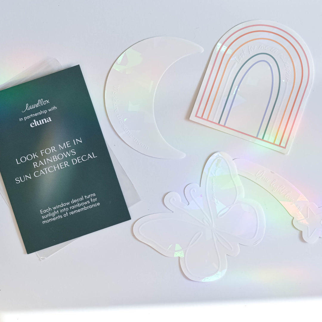 Look for me in Rainbows Sun Catcher Decal Set