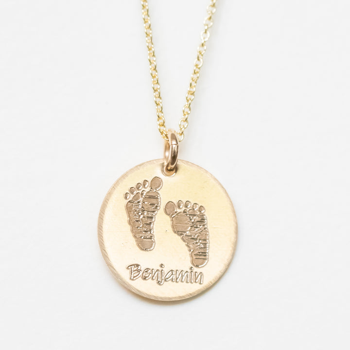 Custom Handprint or Footprint Necklace