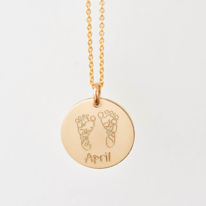 Custom Handprint or Footprint Necklace