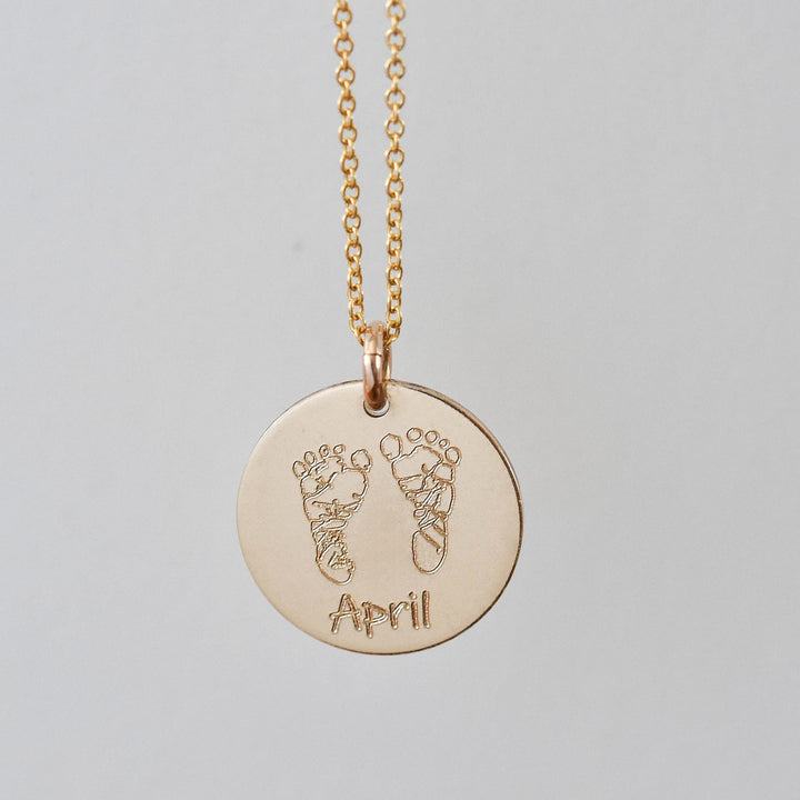 Custom Handprint or Footprint Necklace