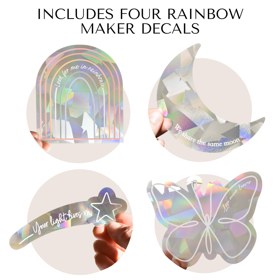 Look for me in Rainbows Sun Catcher Decal Set