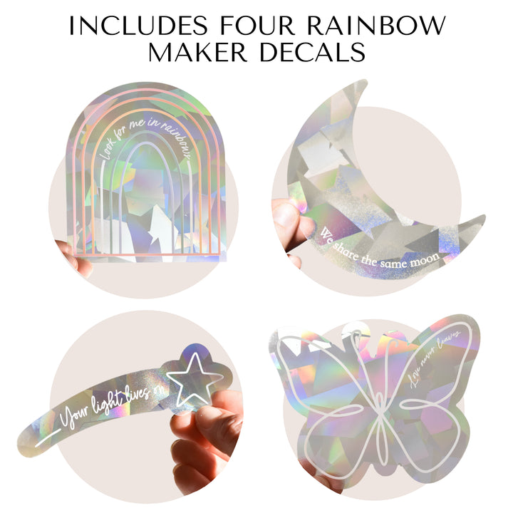Look for me in Rainbows Sun Catcher Decal Set