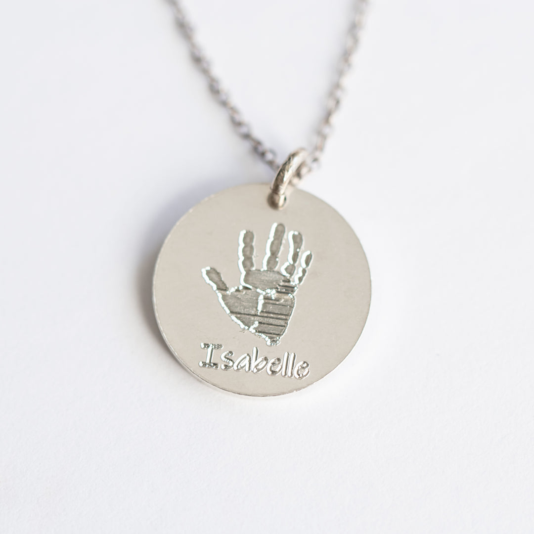 Custom Handprint or Footprint Necklace