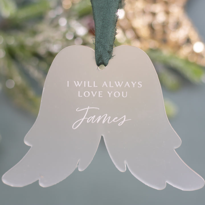 I Will Always Love You Custom Angel Wing Ornament