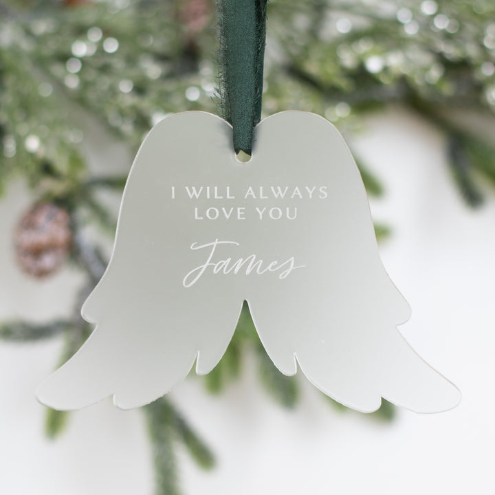 I Will Always Love You Custom Angel Wing Ornament