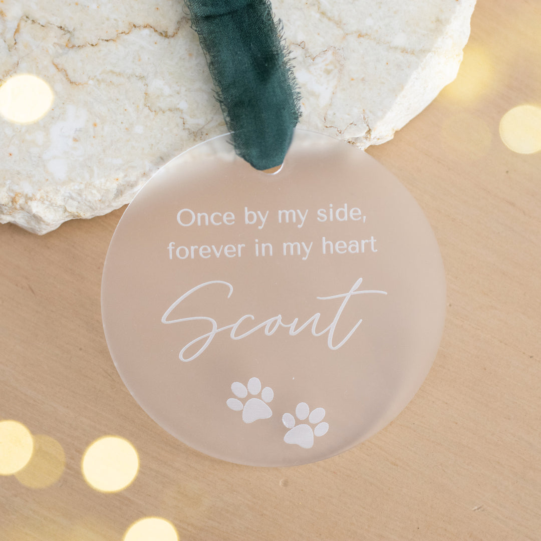 Frosted Pet Memorial Ornament