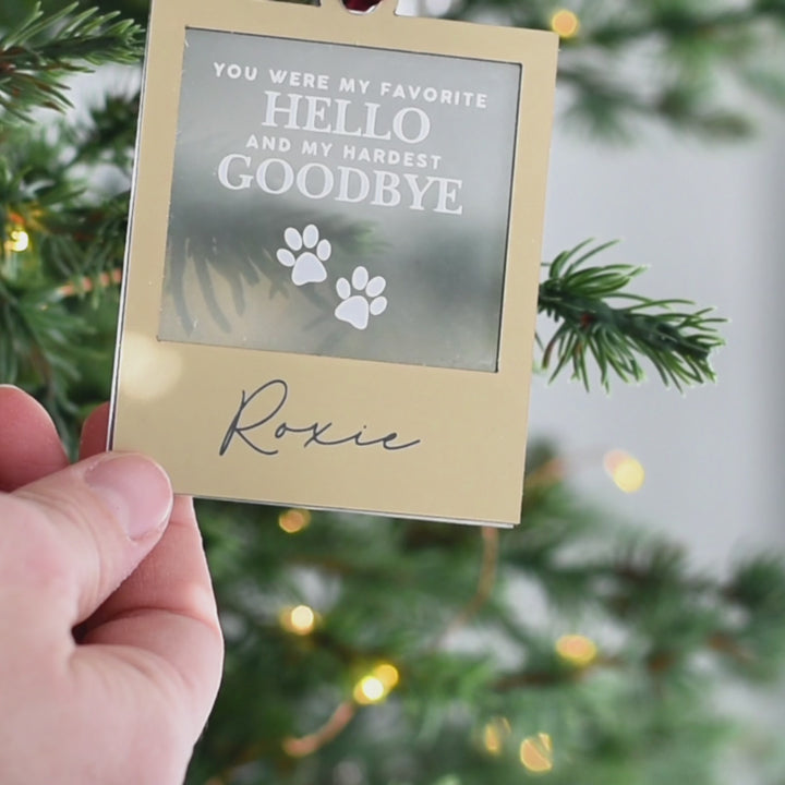 Favorite Hello Pet Memorial Ornament