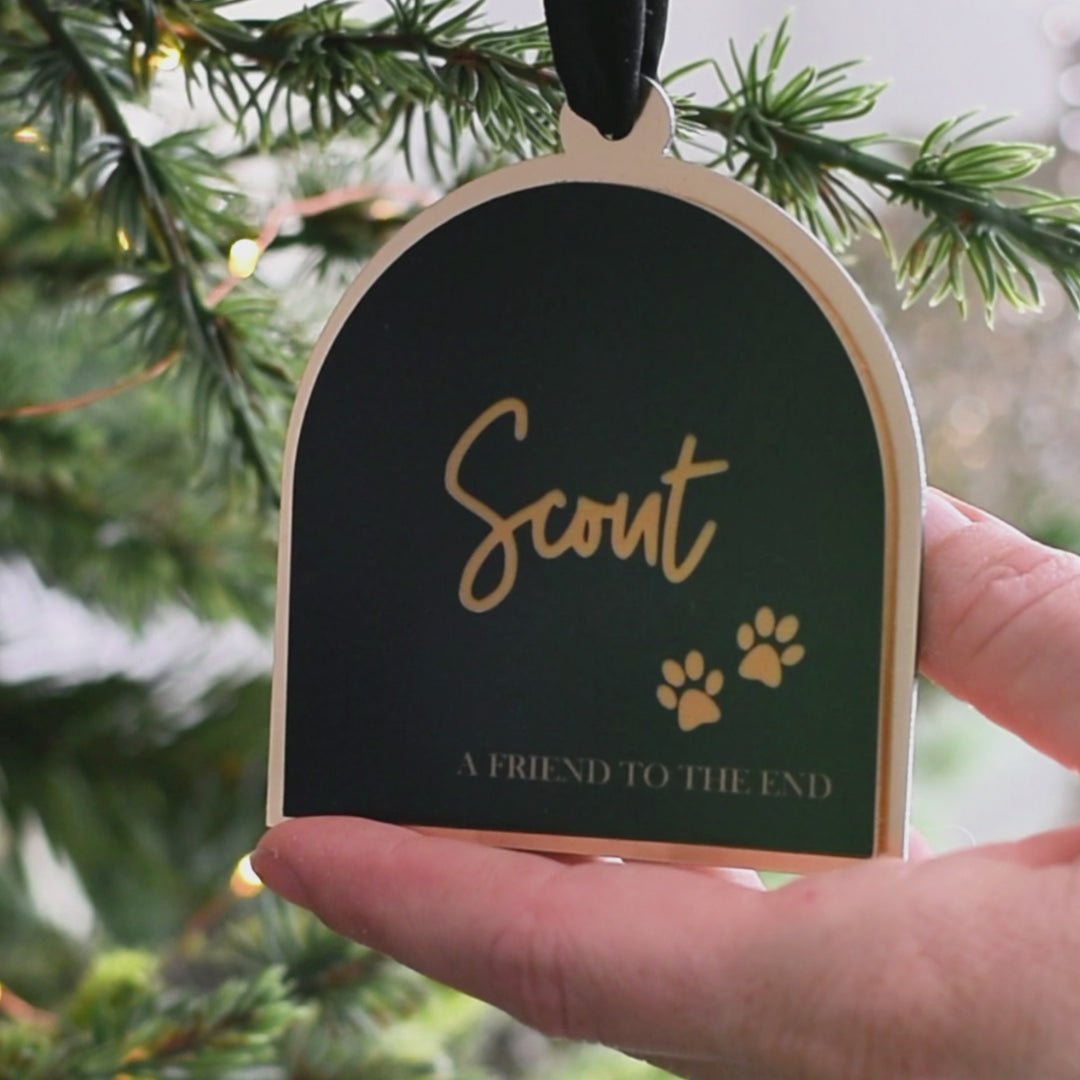 Friend to the End Pet Memorial Ornament