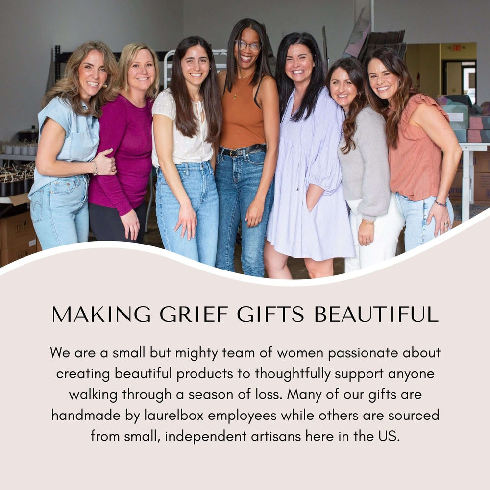 Custom Sympathy Wind Chime and Sun Catcher team of women creating grief gifts in a workshop with handmade products.