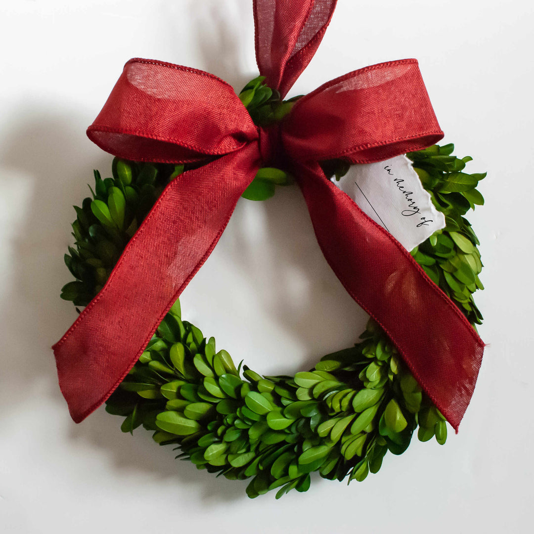 In Memory Preserved Boxwood Wreath