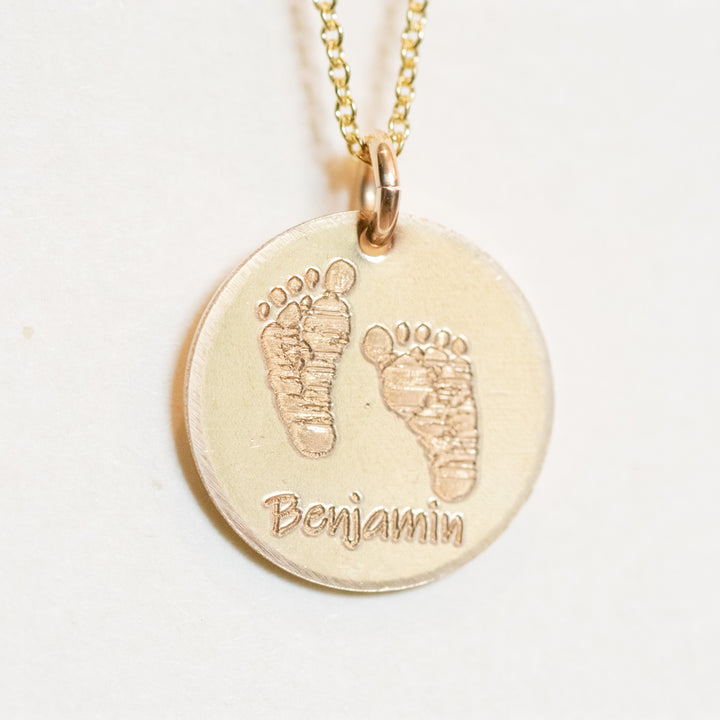 Custom Handprint or Footprint Necklace