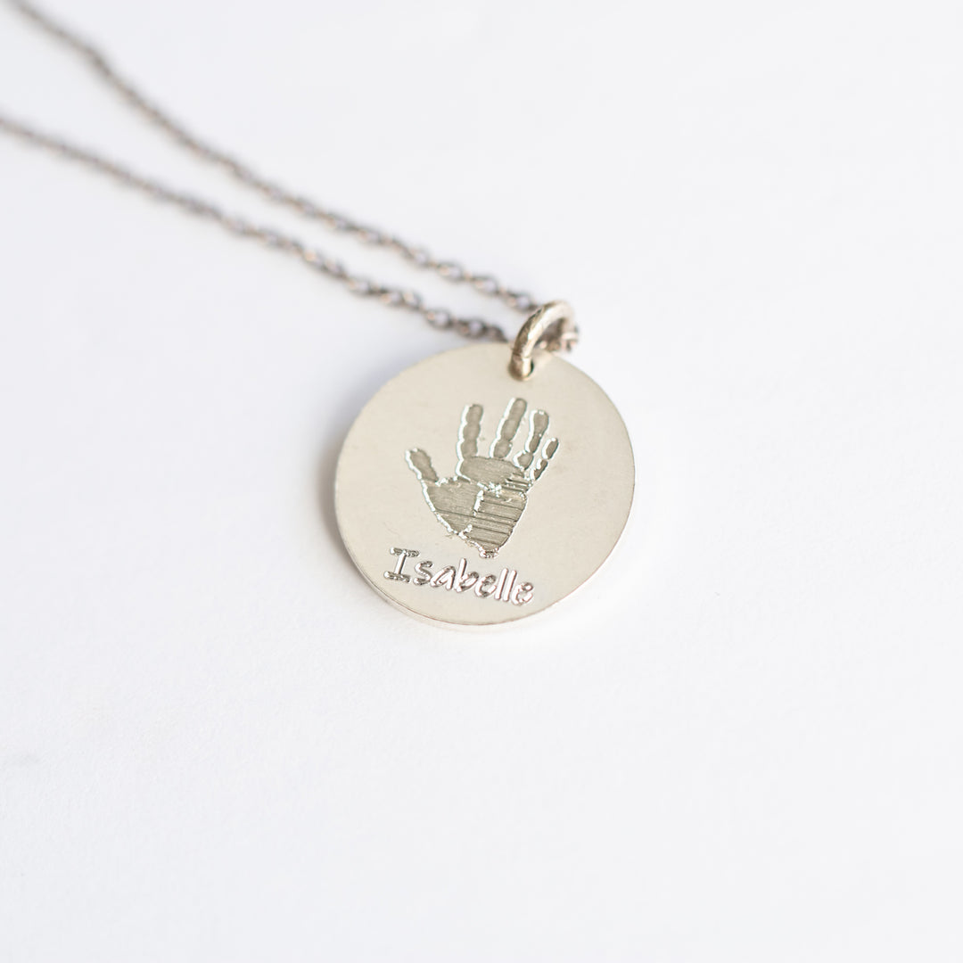 Custom Footprint Personalised Handprint Necklace Handprint