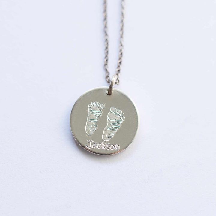 Custom Handprint or Footprint Necklace