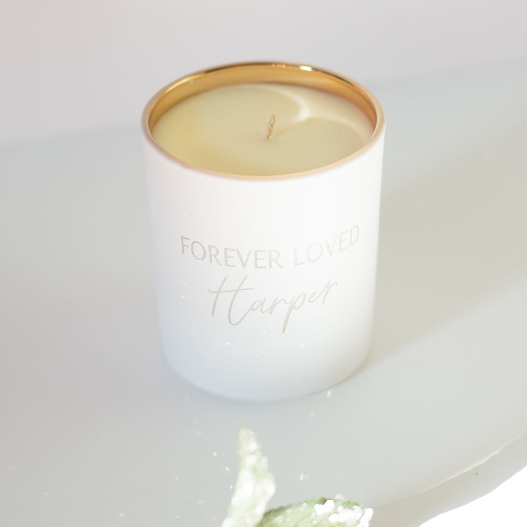 Forever Loved Custom Engraved Candle